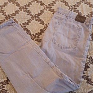 Vintage LEE Jeans Regular Fit Straight Leg Grey Jeans 40" x 32" Gently Pre-Owned
